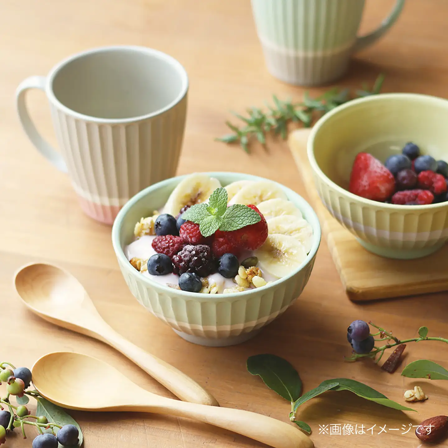 【美濃焼】 ジェラート デイリーセット グリーン 【株式会社二幸】 マグカップ 茶碗 食器セット[MCZ190]