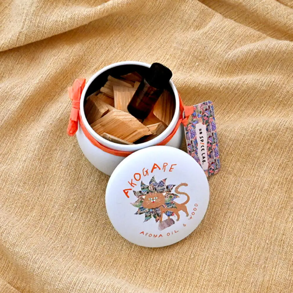 アロマ缶 AROMA OIL＆WOOD AKOGARE（ゆったり）[AIAD017]
