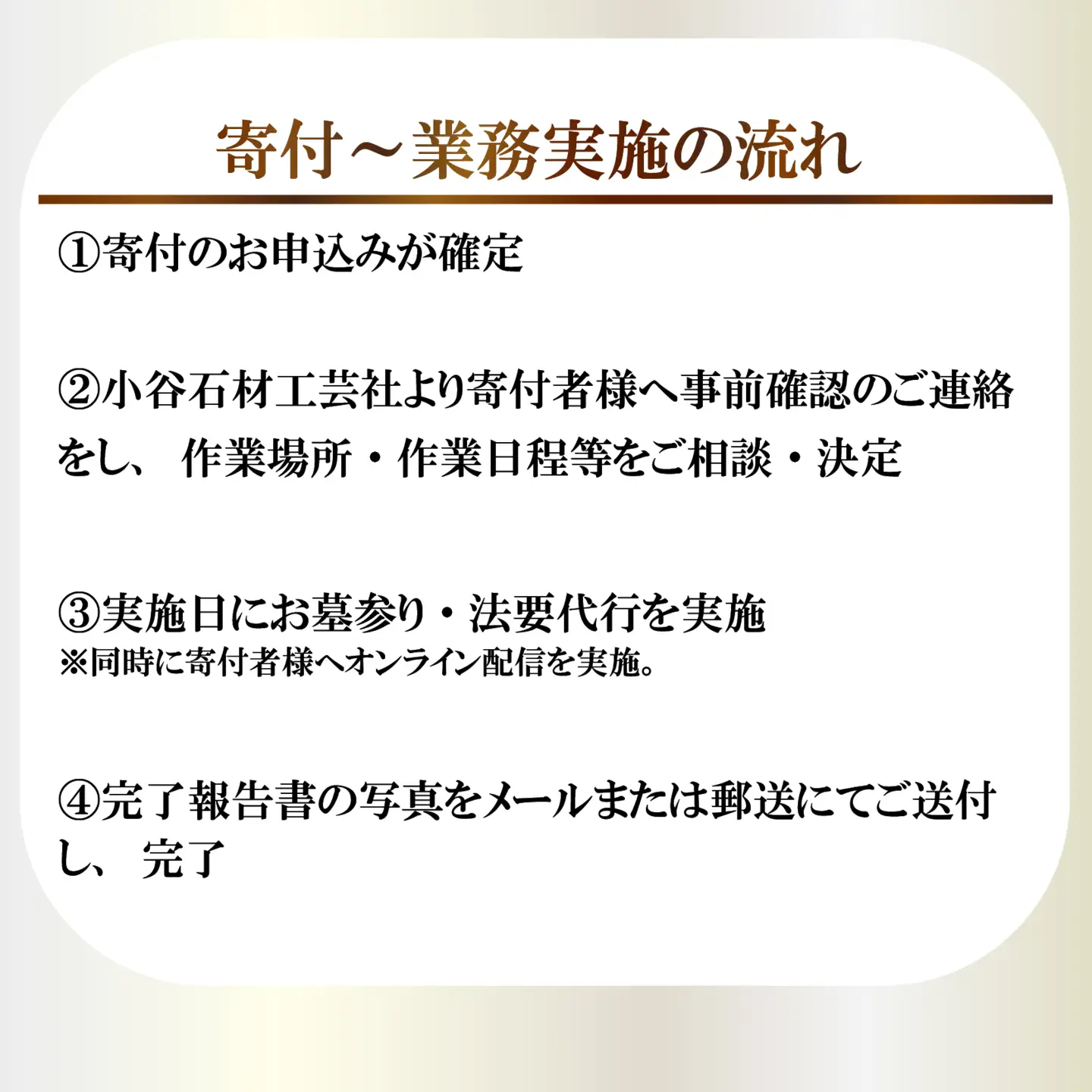 【お墓参り・法要代行読経付き】1回分  オンライン配信 僧侶 供養 お布施込 献花 線香 写真報告 大阪 松原市 小谷石材工芸社