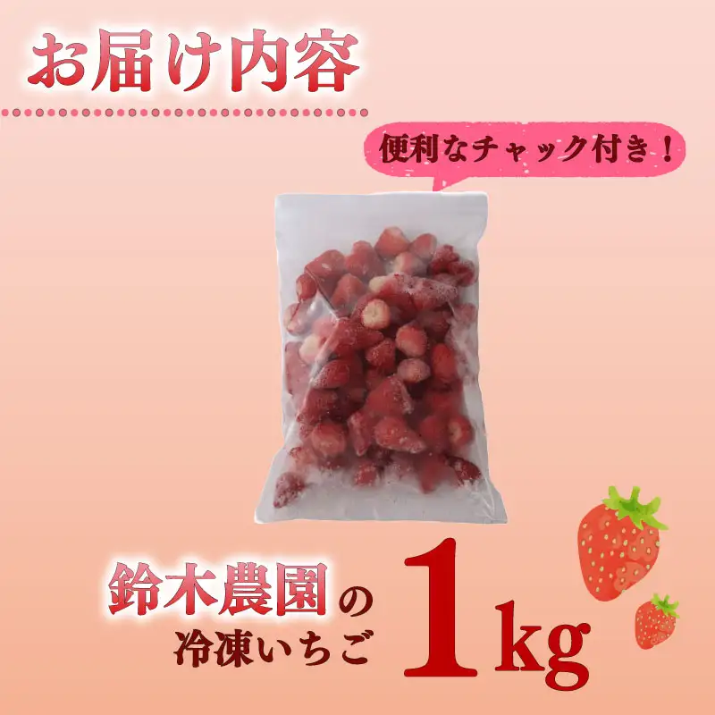 冷凍いちご いちご きらぴ香 1kg 苺 【冷凍いちご】 鈴木農園