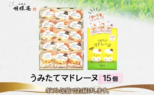 胡蝶庵　うみたてマドレーヌ　15個セット