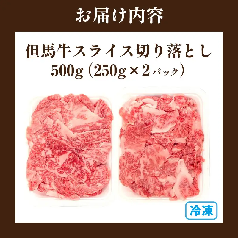 但馬牛スライス切り落とし500g（250g×2）国産 牛肉 72-19