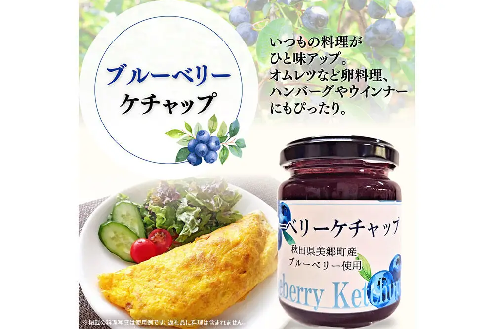 湧水の郷ブルーベリーセット 5点 （バルサミコ酢、ドレッシング、ジャム、ケチャップ、ブルーベリー塩）