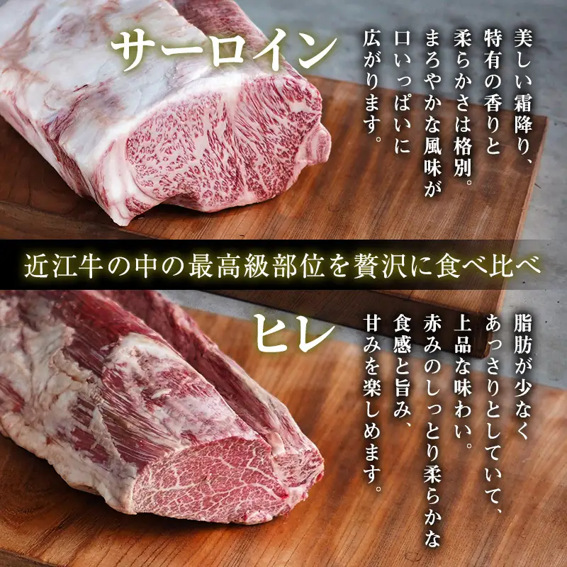 【（限定）父の日までに届く】近江牛 ステーキ セット サーロイン ヒレ A5 肉の千石屋 牛肉 黒毛和牛【６/21までに着】ギフト プレゼント 贈り物 高級 ブランド牛 ステーキ肉 お肉 国産 送料無料 滋賀県豊郷町 滋賀 豊郷