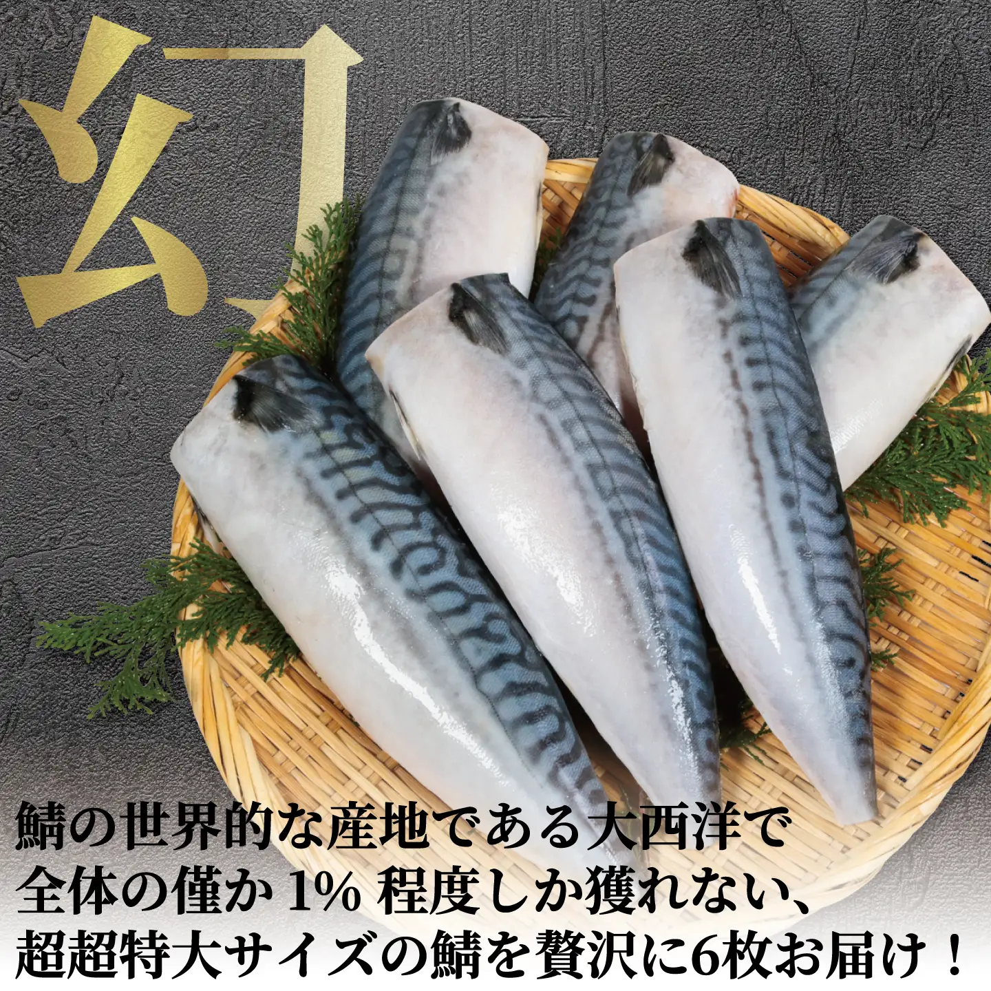 超特大 ！ 大トロ 塩さば ６枚 サバ