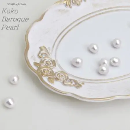 【Yumisienne】ココバロックパールネックレス(サクラホワイト/ゴールド8mm42cm)【1734735】