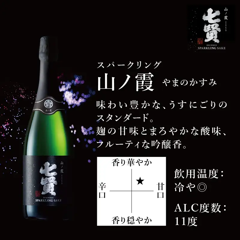 七賢 日本酒飲み比べ720ml×2本セット  [h044]