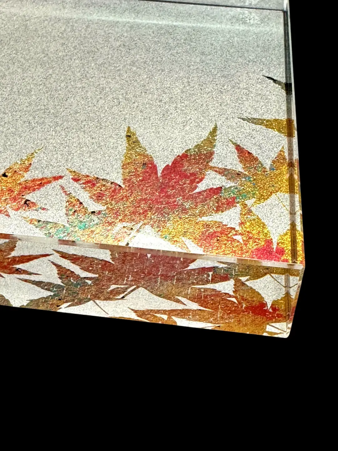 すし下駄 紅葉 梨地ホワイト ［NF292］