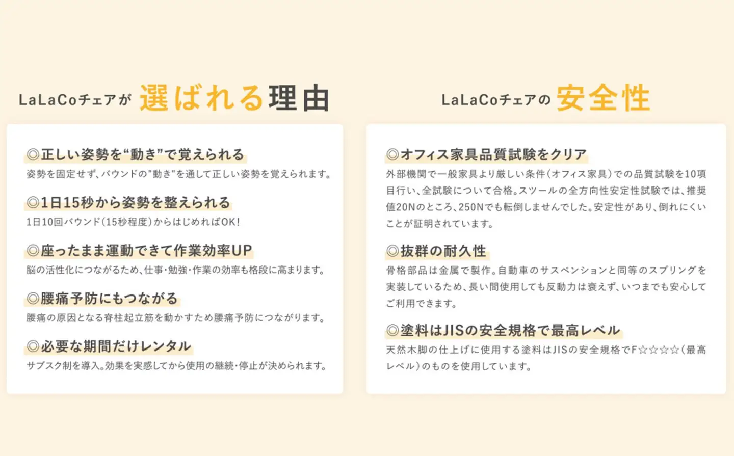 LaLaCoチェア