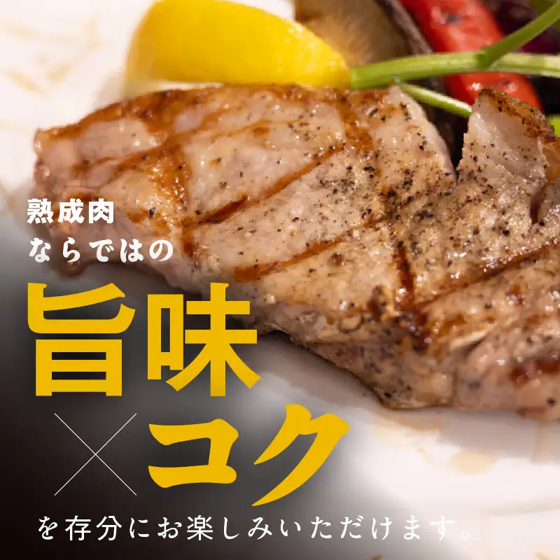 宮崎県産熟成豚 厚切りロースステーキセット 約125g×4個 N0105-YA2278