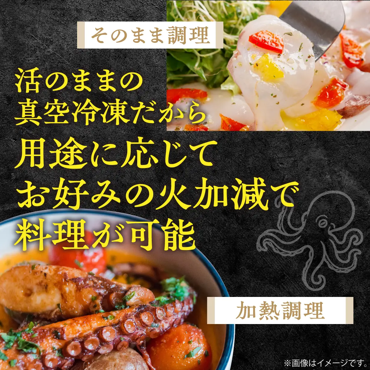 鵡川漁協発！活水生蛸足冷凍（約1kg） MKWV004