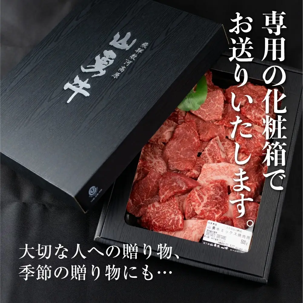 熟成飛騨牛『山勇牛』焼肉 切り落とし 1kg 切落し BBQ バーベキュー 不揃い 訳あり 訳アリ わけあり ミックス 希少部位入り A4・A5ランク 飛騨牛