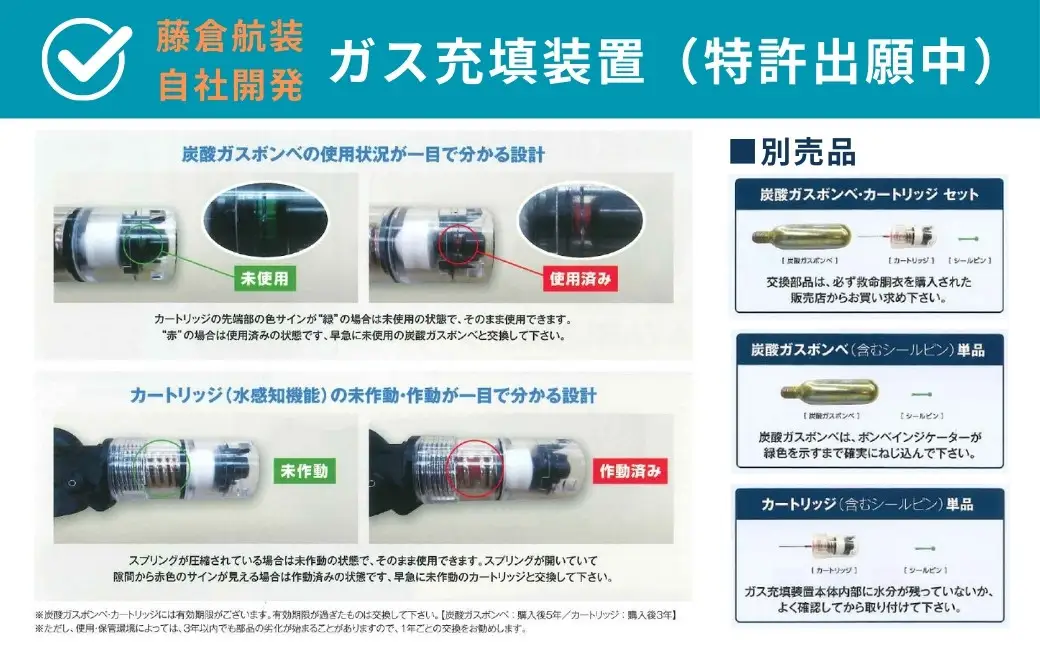 防災グッズ 膨脹式救命胴衣 ライフジャケット FN-80 TYPE A ブラック