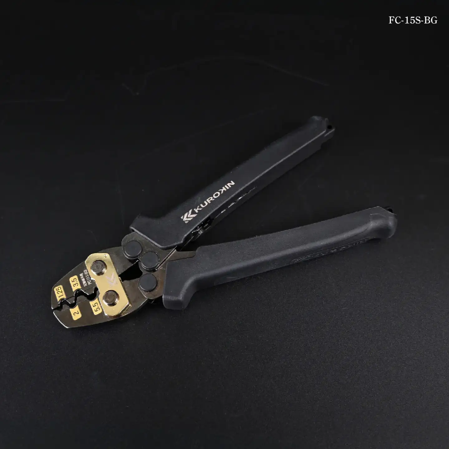 圧着工具（裸端子・裸スリーブ用・黒金）FC-15-BG