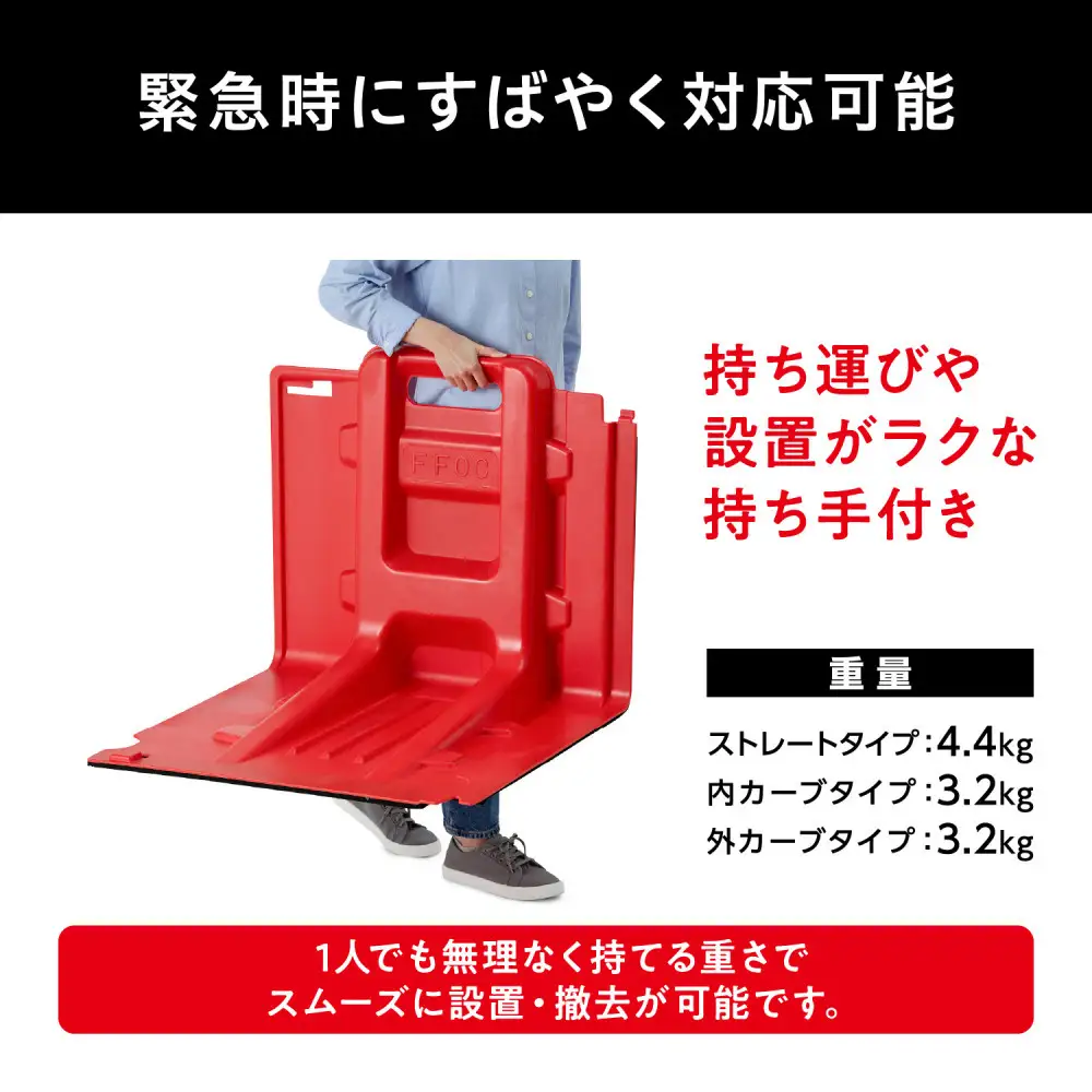 止水板 内カーブタイプ FCB-61U レッド