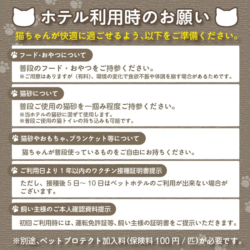 CAT HOTEL & TRIMMING　うぃんべる　宿泊利用券　2匹専用プラン│ペットホテル 宿泊券 猫 1泊2日 愛知県 常滑市