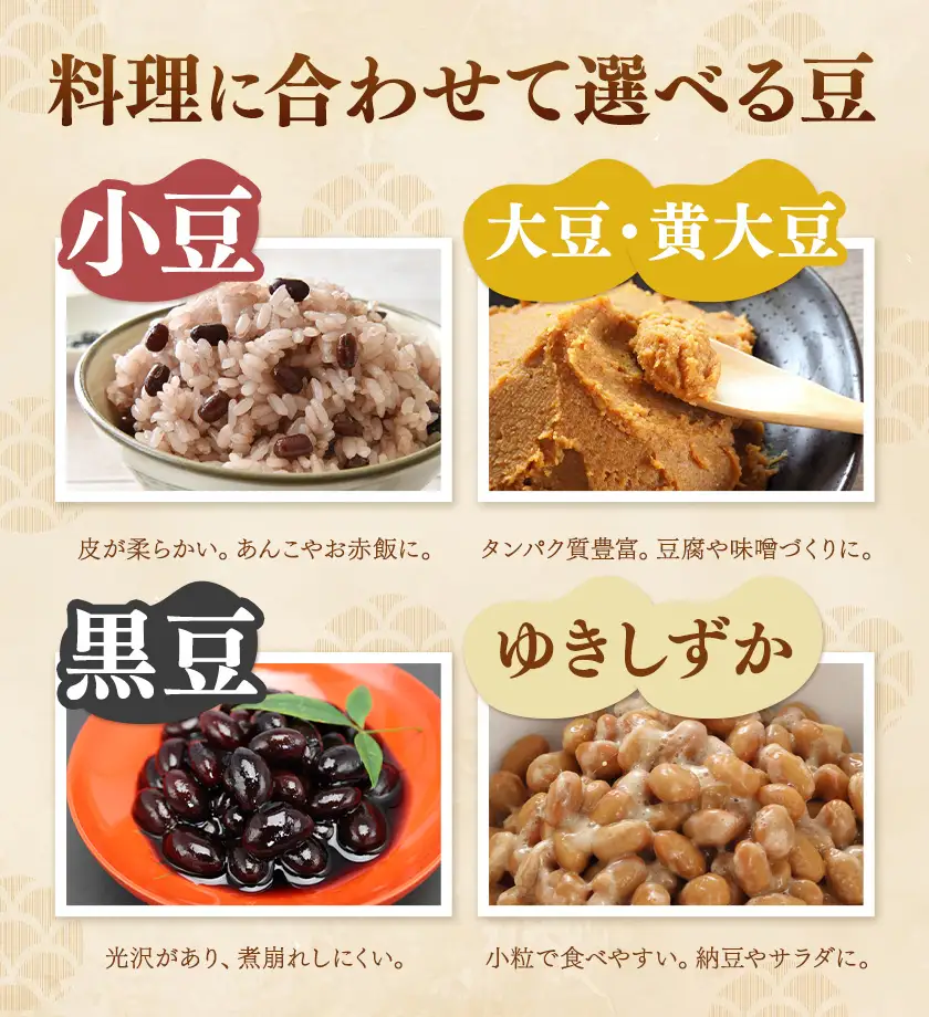 本別 豆 セット 各500g 5種類 2.5kg 特定非営利活動法人 銀河ほんべつ《30日以内に出荷予定(土日祝除く)》大豆 黒豆 小豆 ゆきしずか 黄大豆