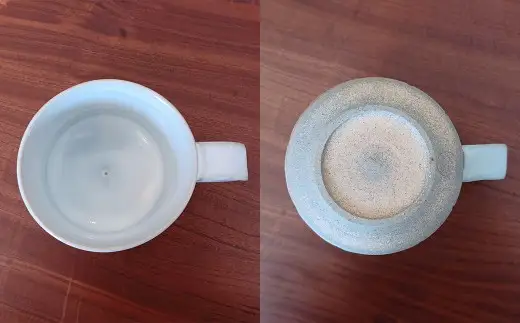 唇にピッタリフィット！飲みやすさにこだわった 【 無双窯元 】 陶器マグカップ （ 白 ） 食器 陶土 陶器 マグカップ カップ 食事 口縁 日本製 国産 福岡県産