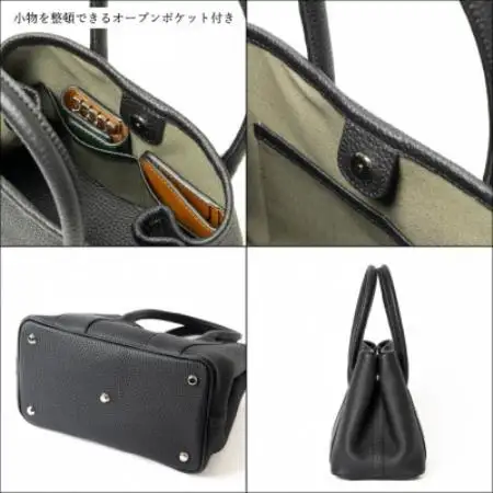 HEDGE 身軽に使えるミニトートバッグ　ティエ[SSサイズ] シュリンク型押し牛革【配送不可地域：沖縄県】【1736915】