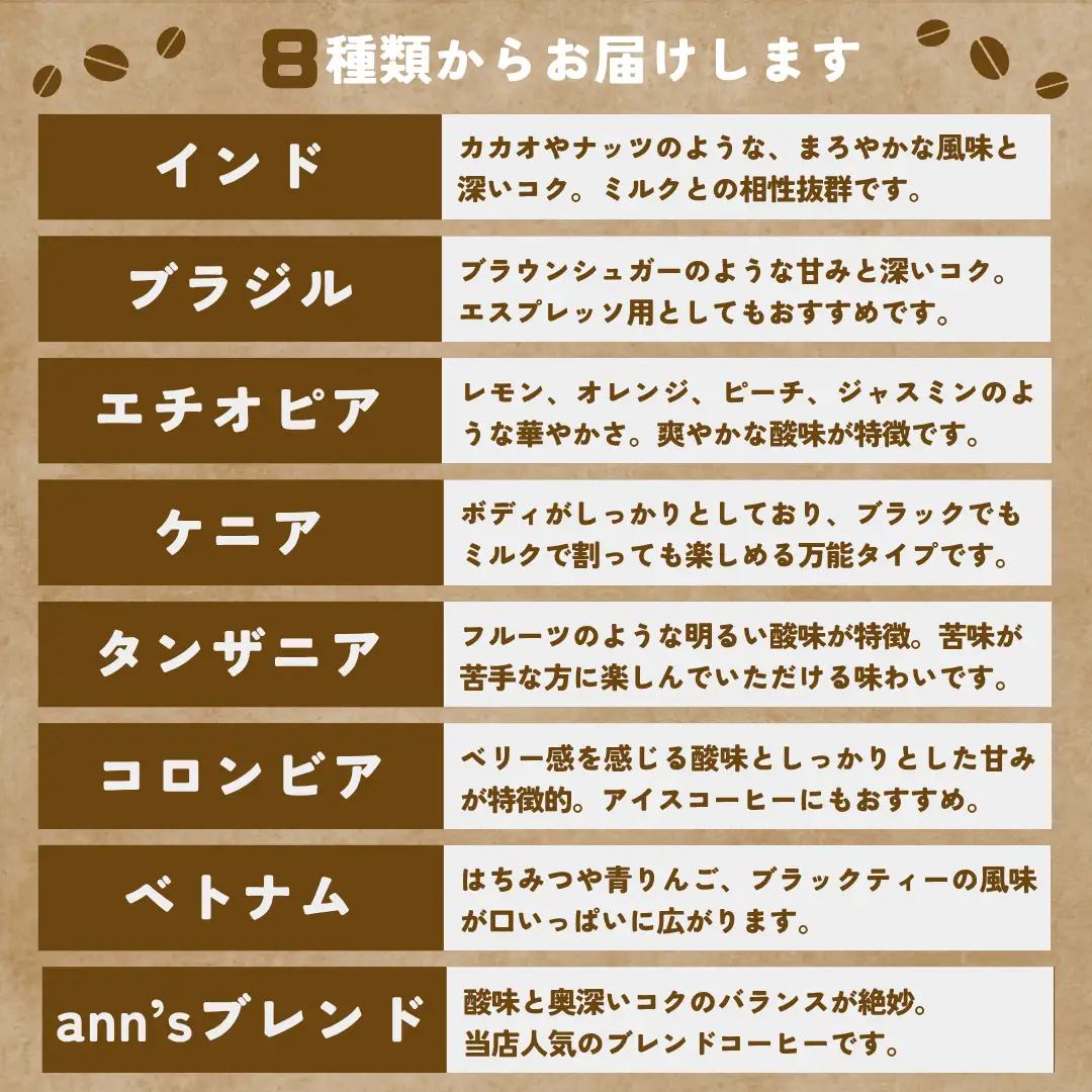 【コーヒー豆 定期便 6回】ann's cafe 自家焙煎珈琲 300g×6ヶ月 コーヒー豆