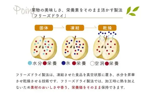 あたご梨のフリーズドライおやつ(22g×1袋) 原材料は「あたご梨」のみ、果物そのまま！(岡山県産) ペット 果物【KF-F002-01】