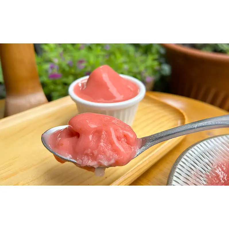 自家栽培果実 ソルベ 詰合せ あまおう2個とおまかせ季節のソルベ4個＜Cafe 楓＞ 果実 果物  苺 イチゴ デザート ※配送不可:離島