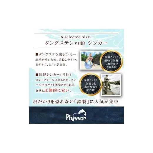 Poisson（ポアソン）チューブ入りバレットシンカー 50g×10個