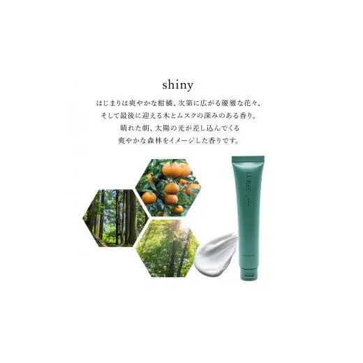 LURIC shiny（ルリック シャイニー）ハンドクリーム 40g 1本 手荒れ リラックス おすすめ ギフト プレゼント スズキ機工 自然な香り べたつかない 柑橘 ウッディ 森林 乾燥 