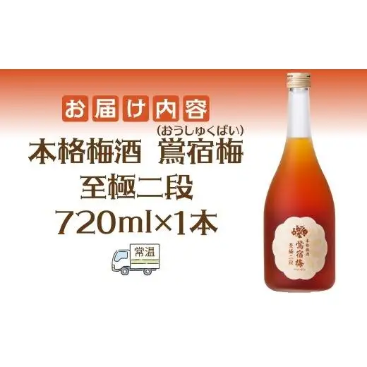 合同酒精 本格梅酒 鴬宿梅 おうしゅくばい 至極二段 720ml 梅酒 果実酒 フルーツ酒 ロック ソーダ割り 水割り 鶯宿 奈良県産 国産梅 フレッシュ 熟成 甘い 爽快感 お酒 酒 アルコール 飲料 ご当地 お取り寄せ 送料無料 千葉県 松戸市