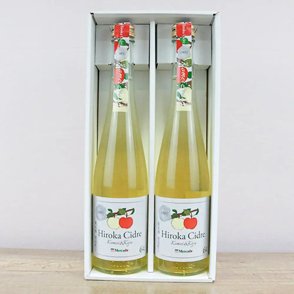 シードル「Hiroka Cidre Komei＆koju Dry」（黄明＆幸寿ドライ）500ml×2本 果汁100％ 弘果物流 青森県産