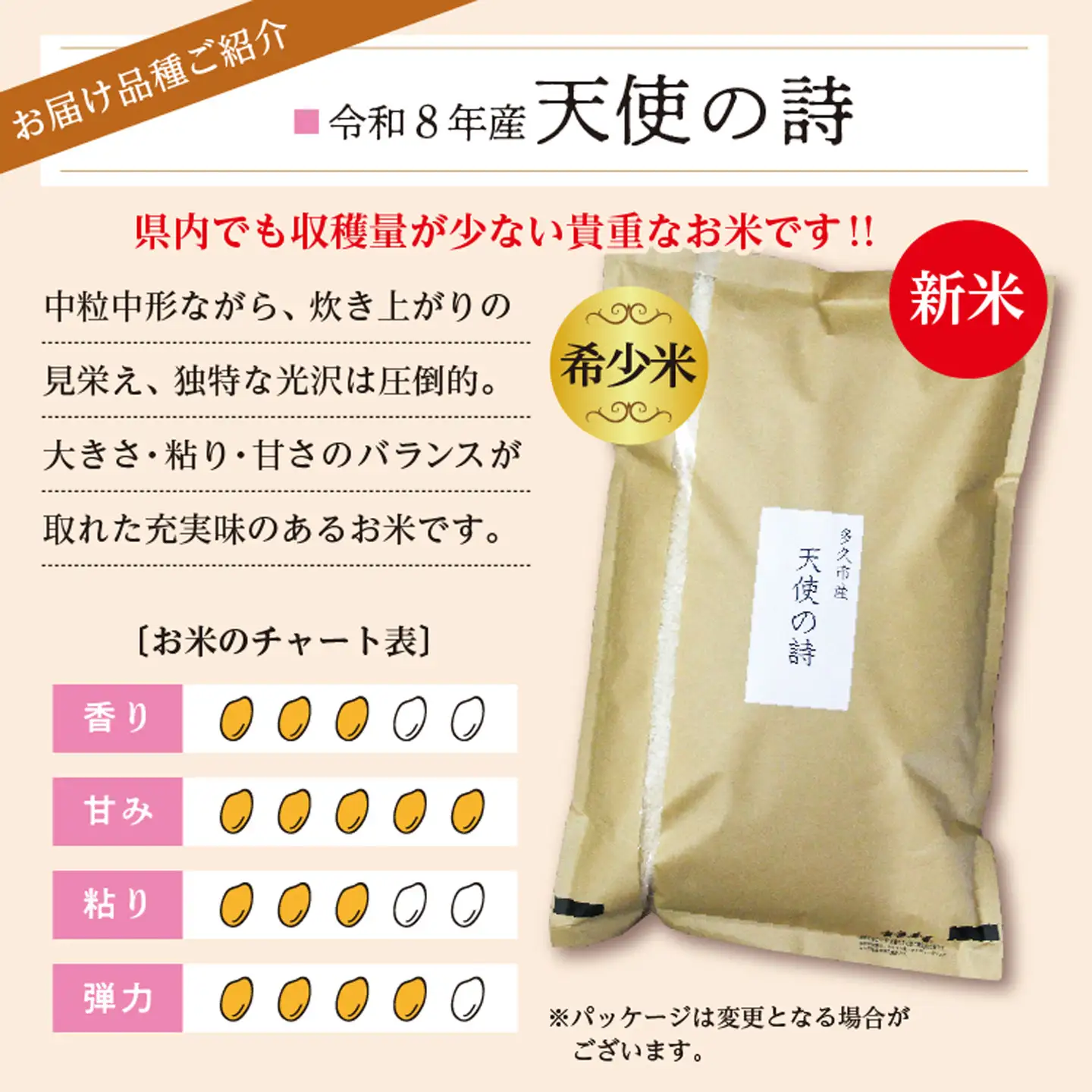 【令和8年産 新米 予約】天使の詩 精米 10kg（5kg×2袋）佐賀県産 白米 _c-128
