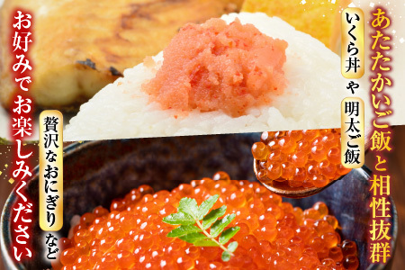 【北海道根室産】[鮭匠ふじい]いくら醤油漬200g・辛子明太子200g B-42028