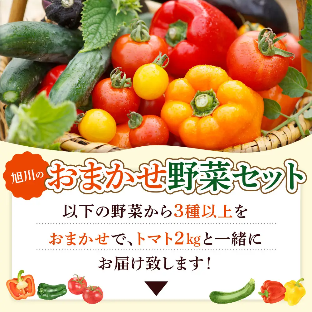 【先行予約】旭川のおまかせ野菜セット(トマト2kg＋3種以上)(2026年7月下旬発送開始) 野菜セット _05910