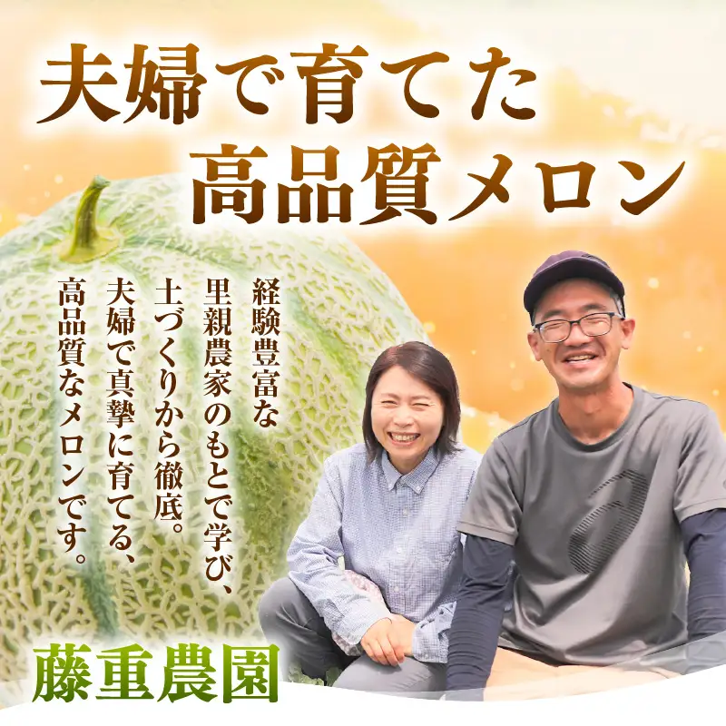 【先行予約】藤重農園自慢のマルセイユメロン 2～3玉（合計約3kg）※2027年6月中旬以降順次発送 [aw083-a005]