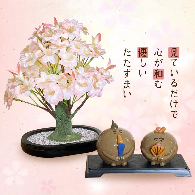 【越前焼】手作り陶器 雛人形 お雛様・お内裏様セット【陶器 インテリア】 [e48-a014]