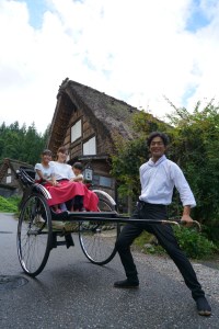 人力車で白川郷を観光 世界遺産観光 穴場観光 人力車 チケット[S066]