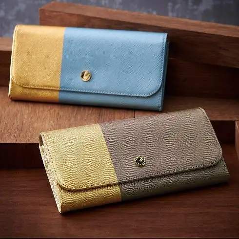 【金箔押　山村】DAYBREAK 長財布 （ボルドー）