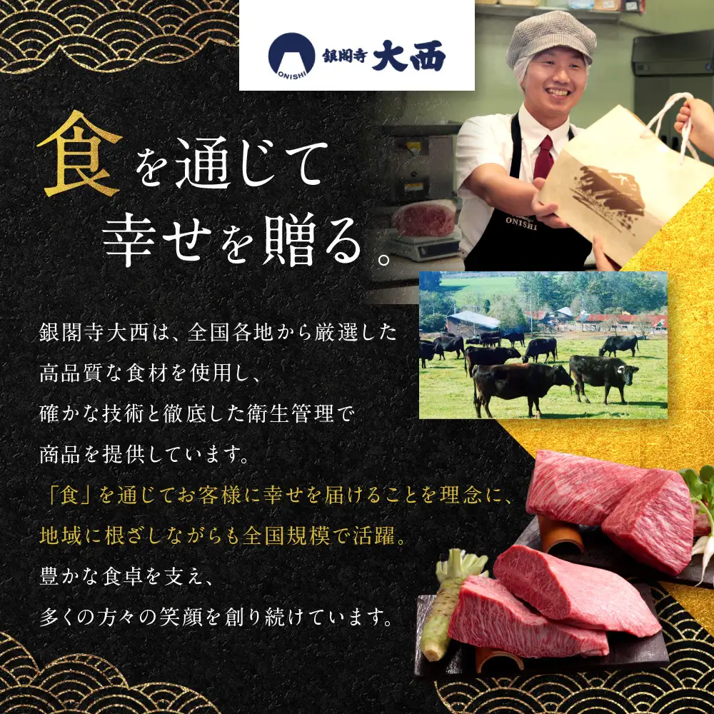 【銀閣寺大西】京都肉しゃぶしゃぶ用(モモ／肩)800g｜老舗精肉店 有名店 人気セット