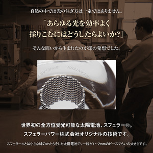 【世界初の全方位受光ソーラー】スフェラーランタン（カラー：白樺）【08001101】