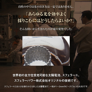 【世界初の全方位受光ソーラー】スフェラーランタン（カラー：ウォールナット）【08001201】