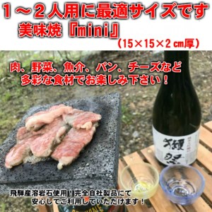 飛騨 溶岩プレート「美味焼」【mini】 焼肉 飛騨産 プレート BBQ [Q218]