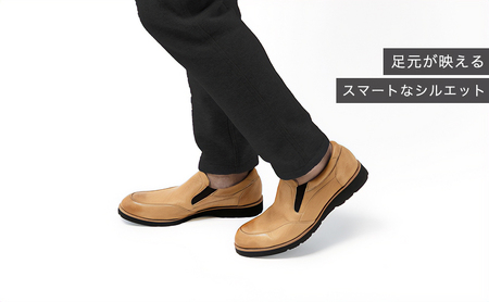  倭イズム ( ヤマトイズム ) 鹿革 シューズ 紳士靴 YA3302 （ ライトブラウン ） ファッション 革製品 革靴 お洒落 レザーシューズ やわらかい 快適 履き心地 3E  BN002 23.5cm