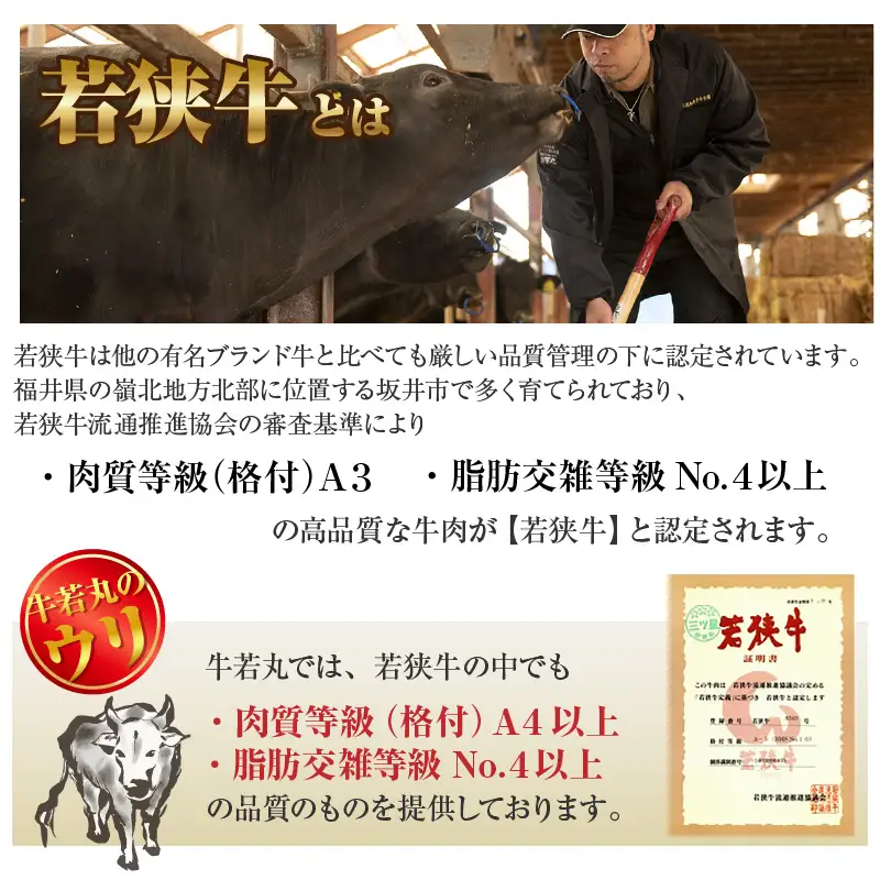 若狭牛 極上 赤身ステーキ詰合せ ヒレステーキ・モモステーキ 各4枚 《発送直前にカットで新鮮！》／ 国産 牛肉 A4 A5 ブランド牛 ギフト カット 肉 ステーキ ヒレ モモ 赤身 [aw009-j002]