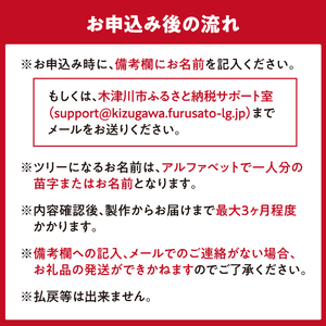 ＜オーダーメイドインテリア＞あなたのお名前がモミの木に　お名前モミの木 木のインテリア 木のツリー 木のオブジェ お祝い 出産祝い 誕生祝い 新築祝い 名前入りギフト  003-06