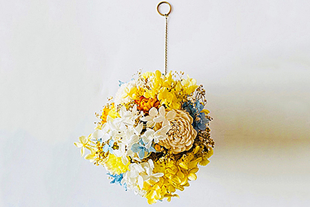 ドライフラワー＆プリザーブドフラワーボール：B180-037