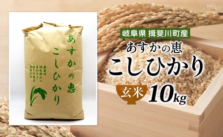  あすかの恵 こしひかり 玄米 10kg お米 米 コメ 揖斐川 飛鳥川 玄米 白飯 ご飯 ふっくら 艶 ツヤ 旨味 甘い 朝食 夕食 強火 弱火 真空パック 株式会社あすか 岐阜県 揖斐川町