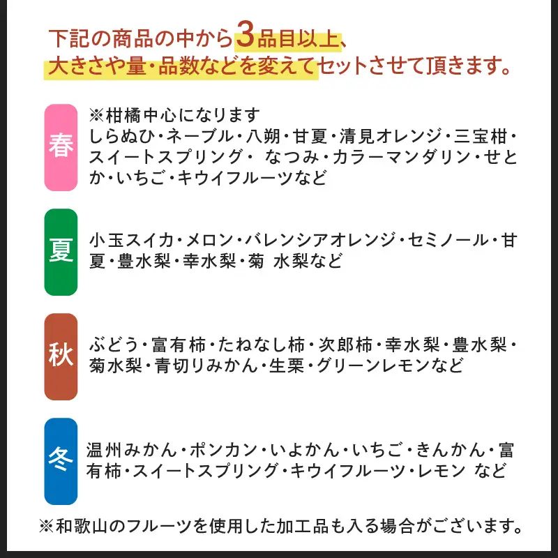 【8003-3】定期便 フルーツセット 年4回(春・夏・秋・冬)