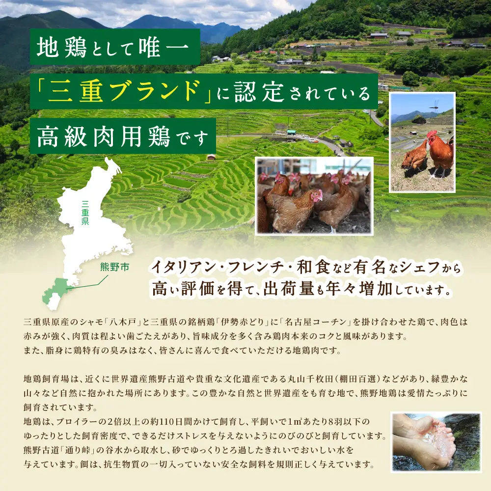 地鶏 カット不要 熊野地鶏 小分け 600g(200g×3)【frsn0001】