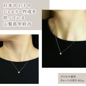 【プラチナ】SIクラスダイヤモンド0.1ctシンプルネックレス【TP-12855】