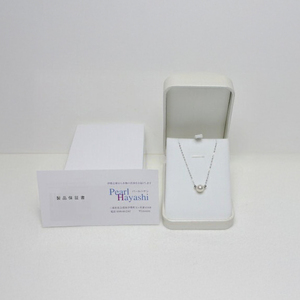 7ミリ プラチナ アコヤ真珠 ネックレス  / アクセサリー